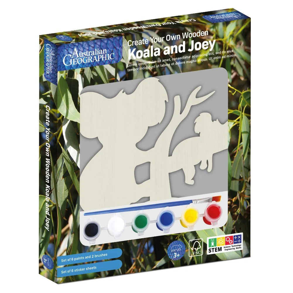 Australian Geographic- Create Your Own Wooden Koala and Joey