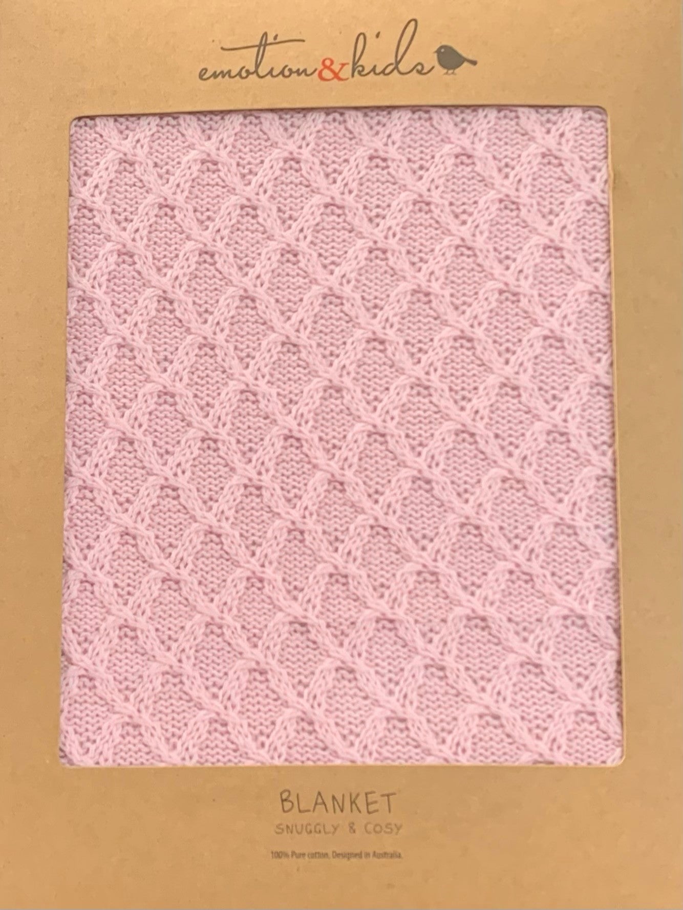 PINK LACE KNIT BASSINET BLANKET
