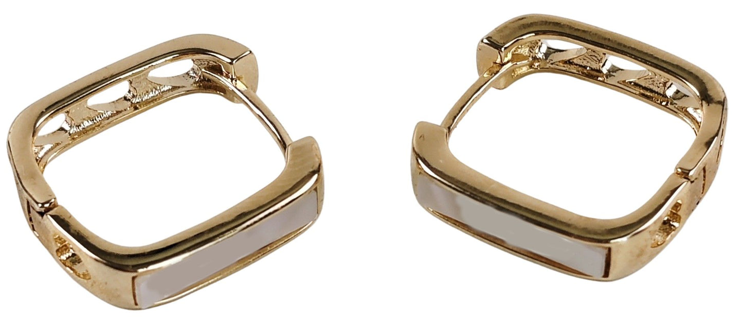 MYLA OPAL HOOP EARRING GOLD