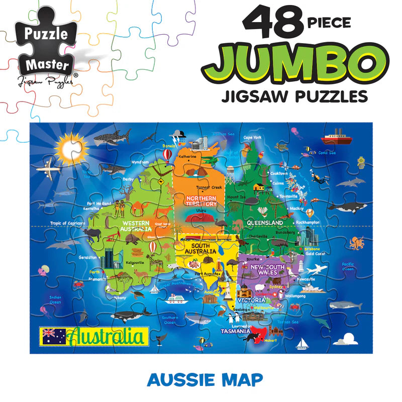 AUSSIE MAP C6 Puzzle JUMBO FLOOR PUZZLE 48 Piece