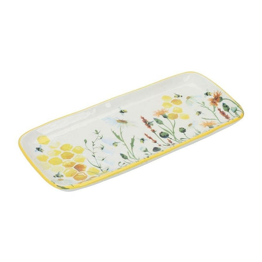 Bee Meadow Platter Yellow 36x15cm