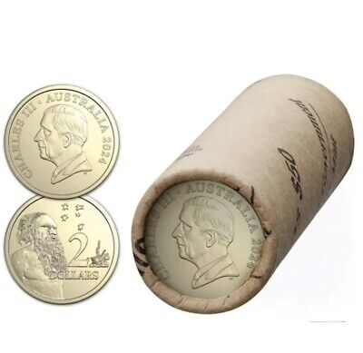 King Charles III Effigy 2024 $2 Circulated Coin Non-Premium Roll