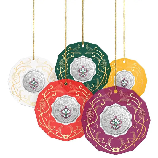 COIN PACK 50CENT 2025 UNC (COLOUR PRINT1/5) CHRISTMAS DECORATION