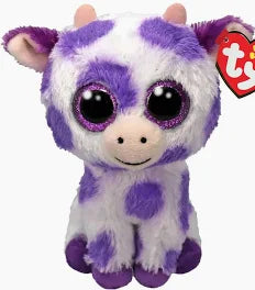 BEANIE BOO-ETHEL PURPLE SPOTS COW