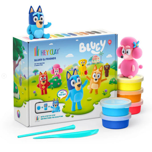 hey clay bluey &friends set (15 ) cans