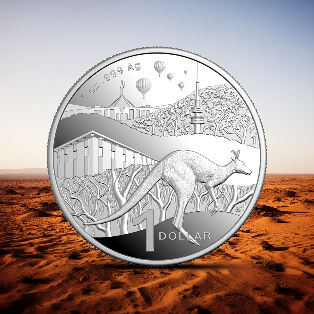 2025 $1 1oz FROSTED FINE SILVER PROOF UNCIRCULATED COIN- KANGAROO SERIES