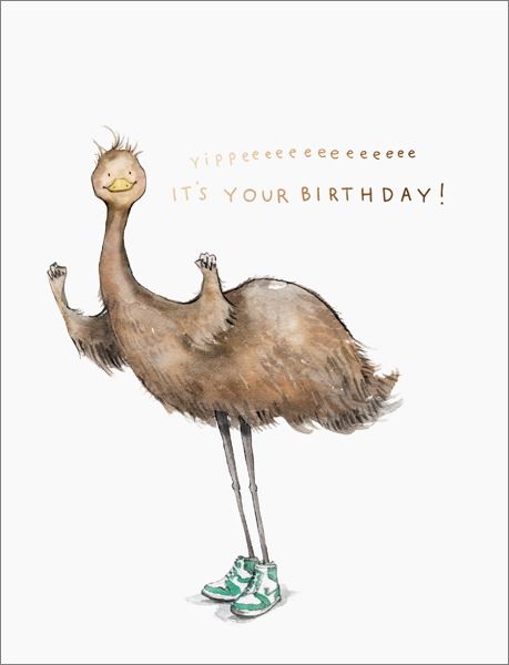 Foil Card-Emu Birthday