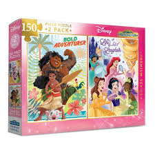 Disney Princess Harlington Premium 150pce Kids Puzzle 2 Pack