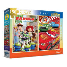 Disney Pixar Harlington Premium 150pce Kids Puzzle 2 Pack