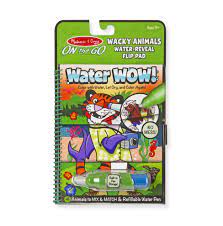 WATER WOW!- WACKY ANIMALS WATER-REVEAL FLIP PAD