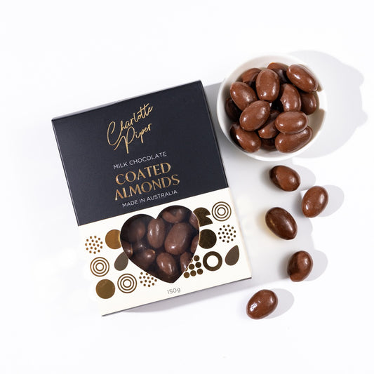 CHARLOTTE PIPER- MILK CHOCOLATE COATED ALMONDS