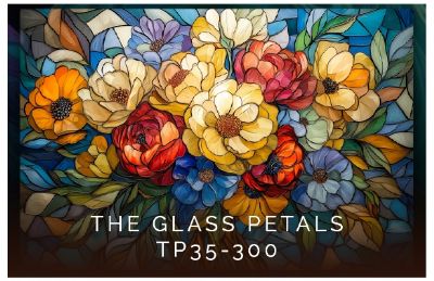 Trippy Puzzle Co.Glass Petals 300 Pieces Wooden Puzzle