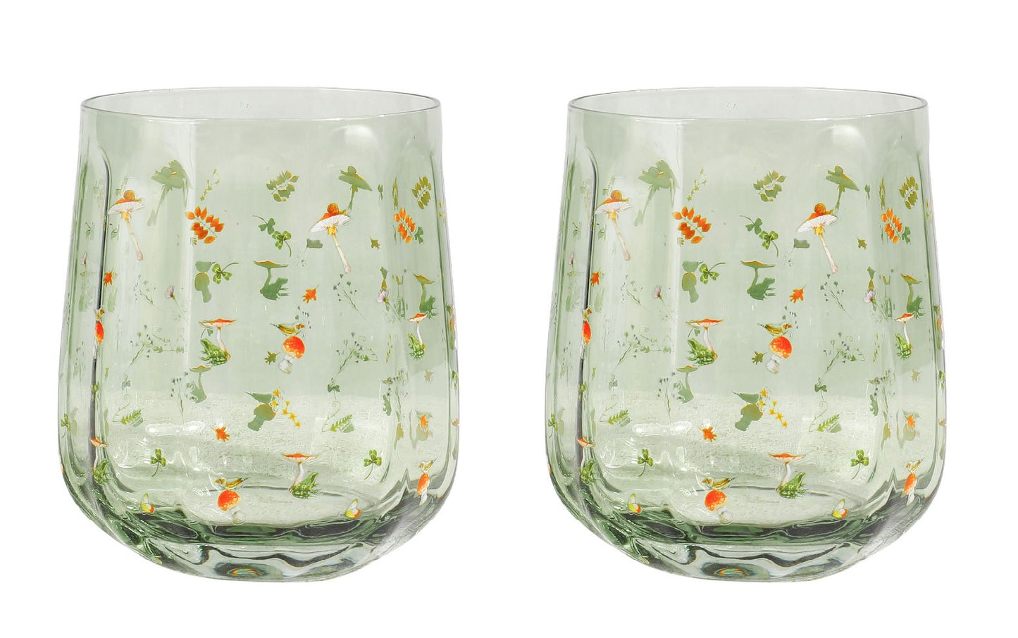 Enchanted Garden Floral Tumbler Glass Gr
