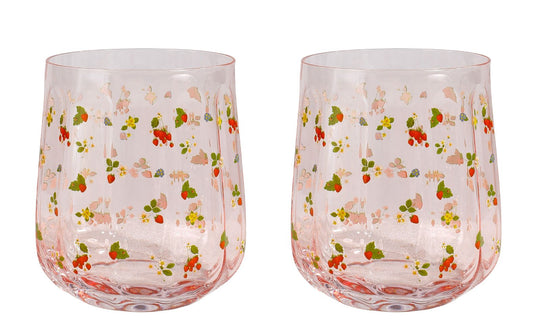 Strawberry Fields Floral Tumbler Glass P